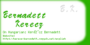 bernadett kerecz business card